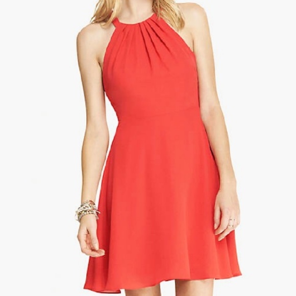 Express Dresses & Skirts - Express Fit and Flare Red Halter Dress